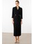 Moda Ilgi Kadın Beli Aksesuarlı Cepli Kruvaze Elbise 6626 Siyah 1