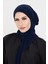 Lacivert Pratik Hazır Geçmeli Tesettür Bone Sandy Boyunluklu Çıtçıtlı 2505_02 7
