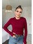 Kol Yırtmaçlı Bluz Bordo 2