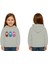 Unisex Baskılı Çocuk Swaetshirt Labubu Baskılı Kapüşonlu 3 Iplik Şardonlu 1