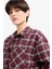 Overshirt Fit Gömlek Yaka Kareli Flanel Uzun Kollu Gömlek G3613AX25AU 5