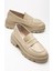 746-759 Bej Yanki Yüksek Tabanlı Loafer Ayakkabı 5