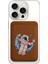 iPhone 11 12 13 14 15 16 17 Pro Max Plus Air Magsafe Mıknatıslı Kahve/taba Kartlık Astronot 1