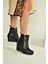V361196809 Siyah Dolgu Topuklu Kadın Bot 1