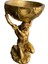 Gold Renk Atlas Heykeli | 40 cm Dekoratif Seramik Kase Figür | Lüks Ev ve Ofis Aksesuarı 6