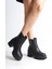 Lısse Fermuarlı Ortopedik Taban Kalın Topuklu Kadın Bot Cst - Siyah 1