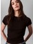 Yuvarlak Yaka Düz Siyah Kadın T-Shirt LV044C216GUB1 3