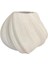 Ahşap & Krem Renk Modern Dalgalı Dekoratif Vazo | Seramik Görünümlü El Yapımı Ev Aksesuarı 6