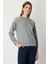 Kadın Omuzları Incili Sweat 66338 Gri 2