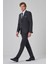 Erkek Füme Yünlü Slim Fit Mono Yaka Takım Elbise 2