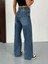 N74 Wide Leg Mavi Kadın Jean 3