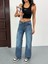 N74 Wide Leg Mavi Kadın Jean 5