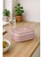 Paslanmaz Çelik Hazneli Lunch Box Tek Katlı Kendinden Çatal Kaşıklı Beslenme Kutusu Pembe 1