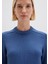 Ipek Karışımlı Bisiklet Yaka Mavi Kazak 1710726-70719 6