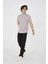 Unisex Bisiklet Yaka Slim Fit T-Shirt- Taş 4