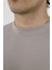 Unisex Bisiklet Yaka Slim Fit T-Shirt- Taş 6