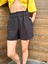 %100 Pamuk 4 Katlı Cepli Siyah Müslin Şort | Hafif & Rahat Tasarım 5