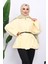Sarı Pileli Astarlı Gabardin Ceket 1