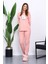 Pudra Kışlık Pamuklu İnterlok Pijama Takımı 2