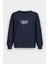 Kadın Içi Şardonlu Baskılı Oversize Sweatshirt 2