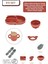 5'li Silikon Set / Bölmeli Mama Tabağı / Kase / Bardak / Diş Kaşıyıcı / Mama Kaşığı - Kiremit Rengi 1