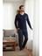 Luxury Thermal Erkek Pijama Takımı 9746 Lacivert 4