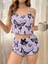 La Vıor Kadın Mor Kelebek Desenli Pijama Takımı 1