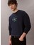 Bisiklet Yaka Lacivert Erkek Sweatshırt LV04RD234GCEF Ls Premıum Terry Mono 3