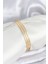 316L Çelik Gold Renk Simli Model Ajda 65 mm Kadın Bileklik BLK-551377 1