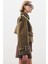 Kemerli Kısa Trençkot Haki 2