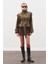 Kemerli Kısa Trençkot Haki 4