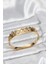 316L Çelik Gold Renk Minimal Yoncalı Kadın Kelepçe Bileklik BLK-99562 1