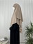 Iki Katlı Hazır Sufle Esarp Medine Ipegi Hac ve Umre Için Uygundur Bej Jilbab,abaya,hijab ) 3