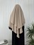 Iki Katlı Hazır Sufle Esarp Medine Ipegi Hac ve Umre Için Uygundur Bej Jilbab,abaya,hijab ) 5