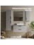 D10 Next Lavabo Dolabı Iki Çekmeceli 65 cm Gri Lake Kapak 2