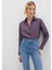 Tencel Tm Liyosel Karışımlı Çizgili Mor Gömlek 1211374-91373 3