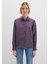 Tencel Tm Liyosel Karışımlı Çizgili Mor Gömlek 1211374-91373 4