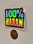 %100 Haram Sticker Araba Motosiklet Kask Laptop Cam Etiket Sticker Baskı 10X7,5CM 2