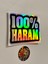 %100 Haram Sticker Araba Motosiklet Kask Laptop Cam Etiket Sticker Baskı 10X7,5CM 3