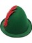 Bfs Yeşil Renk Kırmızı Tüylü Peter Pan Şapkası Robin Hood Şapkası 24X23 cm 3