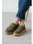 Kadın Hakiki Deri Ortopedik Kalın Taban Kışlık Günlük Ayakkabı M26/KA7025 2