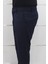 Fistan Store Erkek Lacivert Düz Normal Bel Dar Kalıp Dar Paça Kumaş Pantolon 3