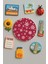 Modern ve Dekoratif Yuvarlak Buzdolabı Magneti Magnet Büyük Boy 10X10 cm - Kar Taneleri 1