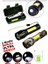 USB Charge 2İN13W+1W USB Şarjlı Ledli Polis El Feneri Metal Kasa Pls.kutu (5324) 1