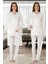 t 4084 Dantelli Sabahlıklı Lohusa Pijama Takımı 1
