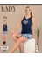 Lady Desenli Şort Baskılı Sıfır Kollu Şortlu Pijama Takımı 1