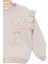 Kız Çocuk Sweatshirt Şardonlu Kumaş Gri Uzun Kollu Çiçek Desenli Çocuk Sweat 3