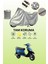 Gri Tvs Scooty Pep Plus Uyumlu Motosiklet Brandası, Koruyucu Örtü, Motor Branda 1