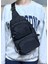 Su Geçirmez Kumaş Siyah Unisex Body Bag Çapraz Omuz Çantası 1