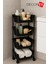 4 Katlı Tekerlekli Plastik Organizer Raf – Çok Amaçlı Mutfak, Banyo ve Ofis Düzenleyici (Siyah) DC-6824 2